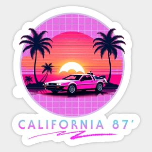 CALIFORNIA 87 80S RETRO STYLE Sticker